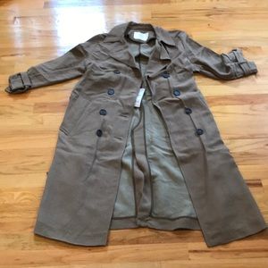 Zara light olive color trench coat Size Small